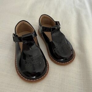 Elefantito‎ Black Patent Leather Mary Jane Shoes Toddler Kids Size US 6 EU 21